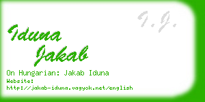 iduna jakab business card